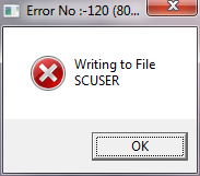 ERR-120 Scuse ERR-120 Scuse