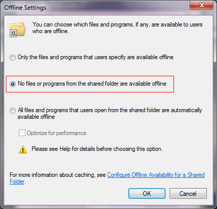 Win7 Offline Setting